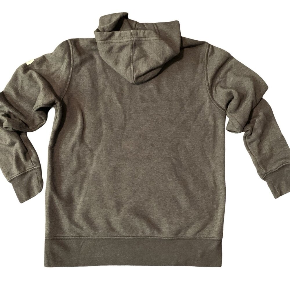 The North Face Hoodie Sz Small Black Sleeve Embroidered Fleece Pullover - Picture 2 of 9